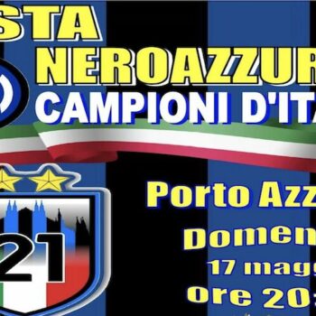 Festa nerazzurra a Porto Azzurro per lo scudetto dell'Inter