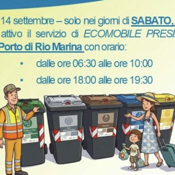 Servizio di Ecomobile presidiato al porto di Rio Marina